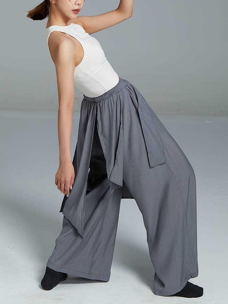 Gorgeous show modern dance pants, flowing wide leg pants loose Chinese dance multi -film dance pants body exercise uniform