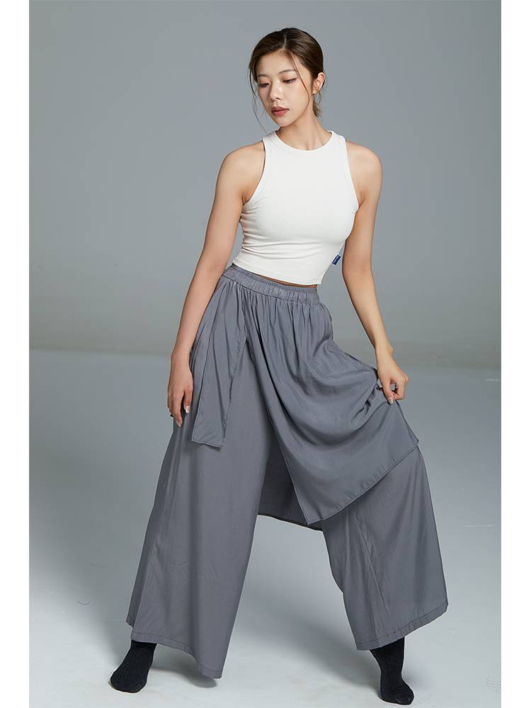 Gorgeous show modern dance pants, flowing wide leg pants loose Chinese dance multi -film dance pants body exercise uniform