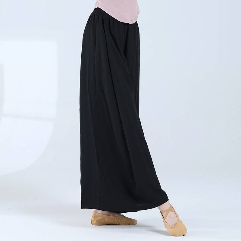 Modern dance clothing classical loose straight -legged wide -leg daily practice pants, threatening, girl wearing Chinese dance pants