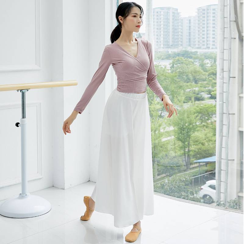 Classical Dance Modern Dance Skirt Pants Ultra -wide Saton Wide -leg Pants Dance Pants Performance Performance Square Square Dance