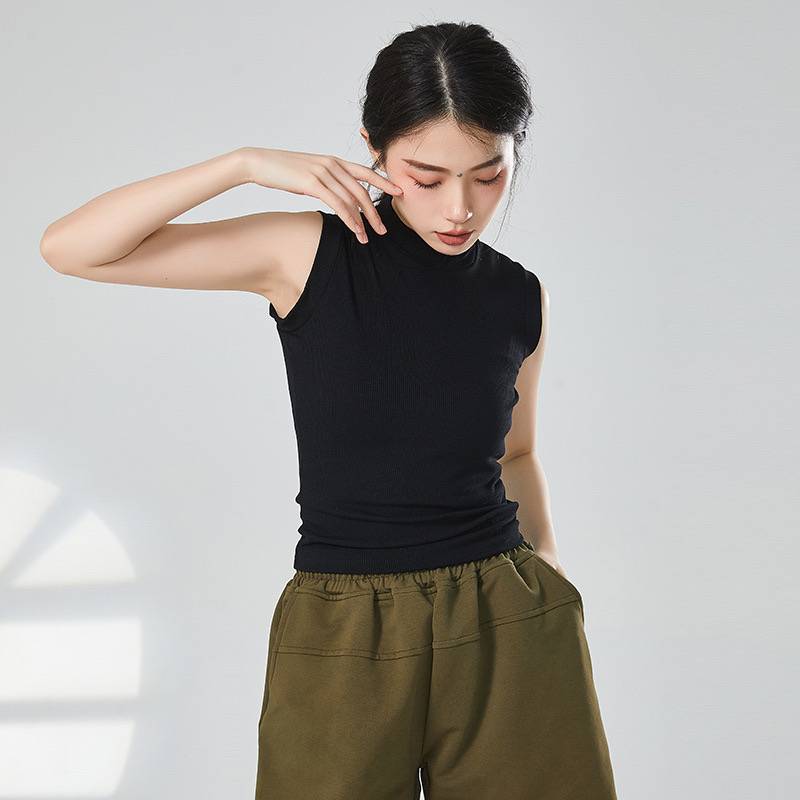 Modern dance exercise, female adult dance top, sleeve -free vest body training clothing Chinese classical dance set