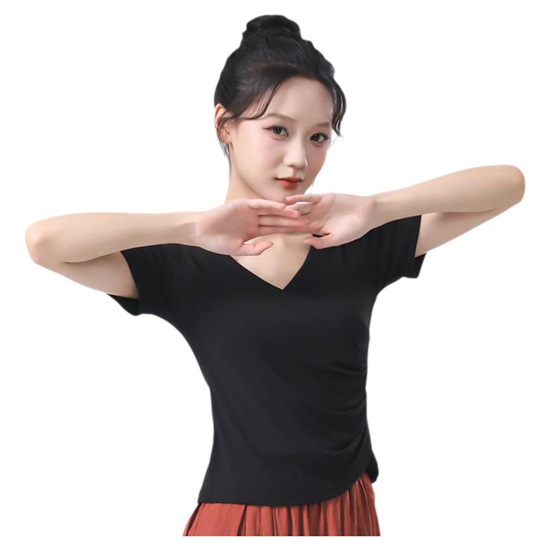 Modern dance top professional dance practice service new Chinese dance short -sleeved training clothing female classical dance clothing