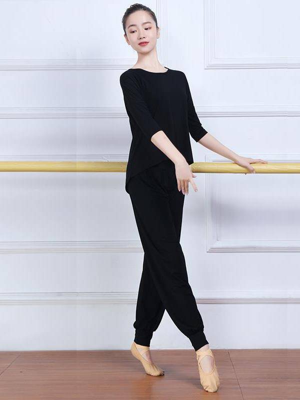 Modern dance clothing practice service women's suits classical Modal loose yoga clothing top body training service summer