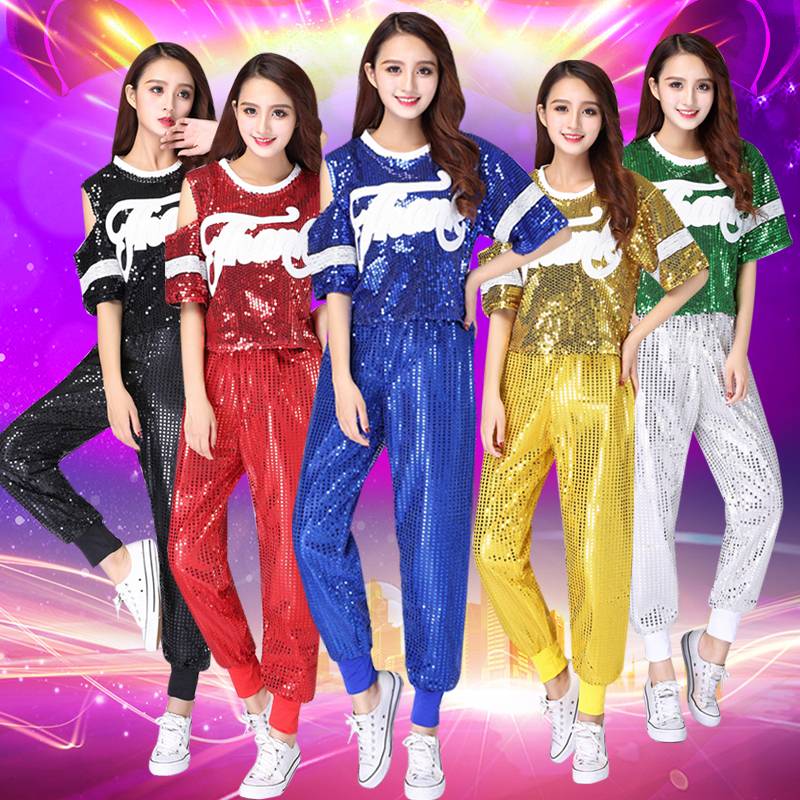 New Jazz Dance Performing Female Sevented Modern Dance Hip Hop DS La La Team Street Dance Student Performance Set