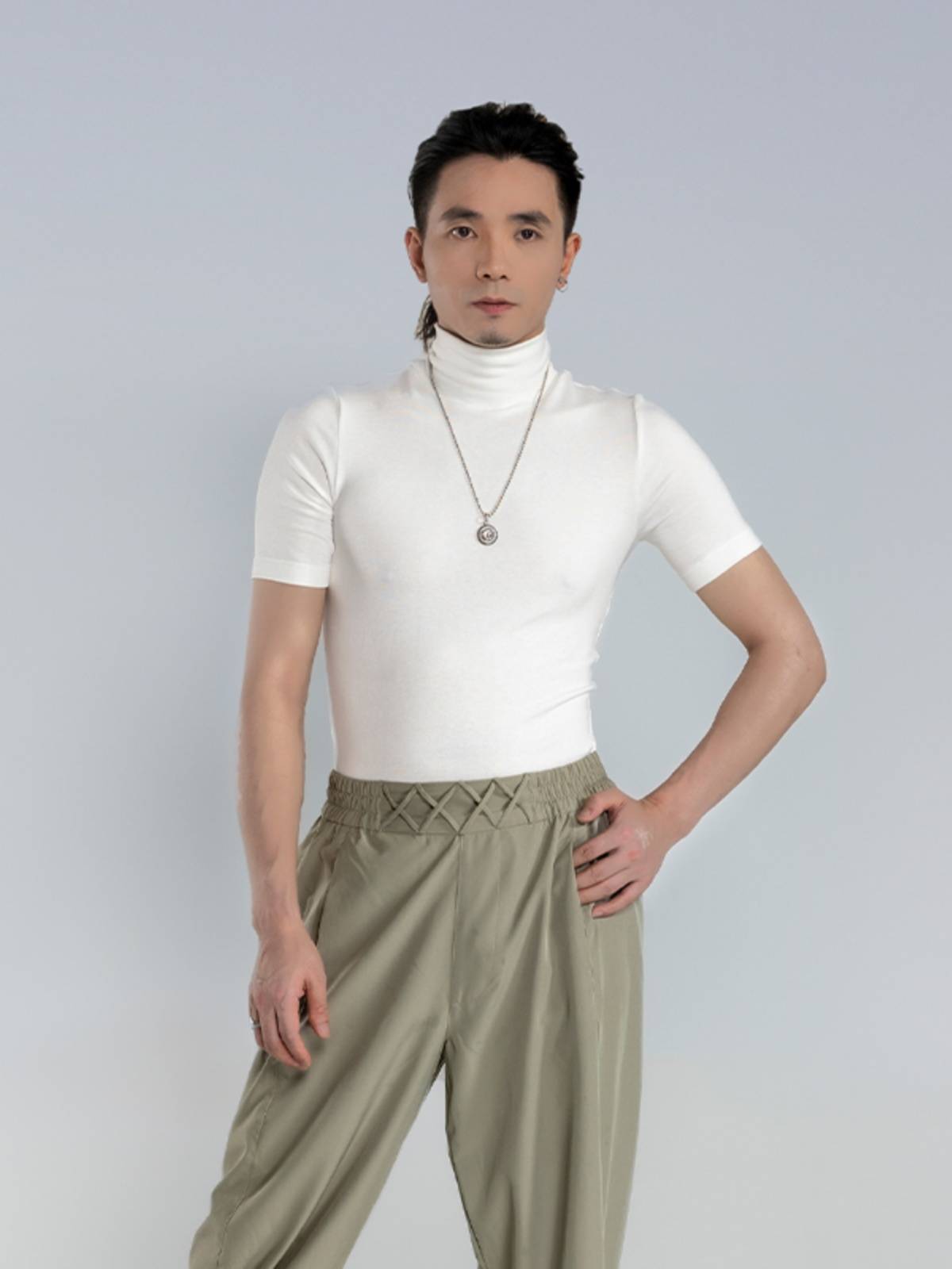 D346 Modern ballet dance service autumn and winter long -sleeved exercises, yoga tightness, thin warm bottom shirt