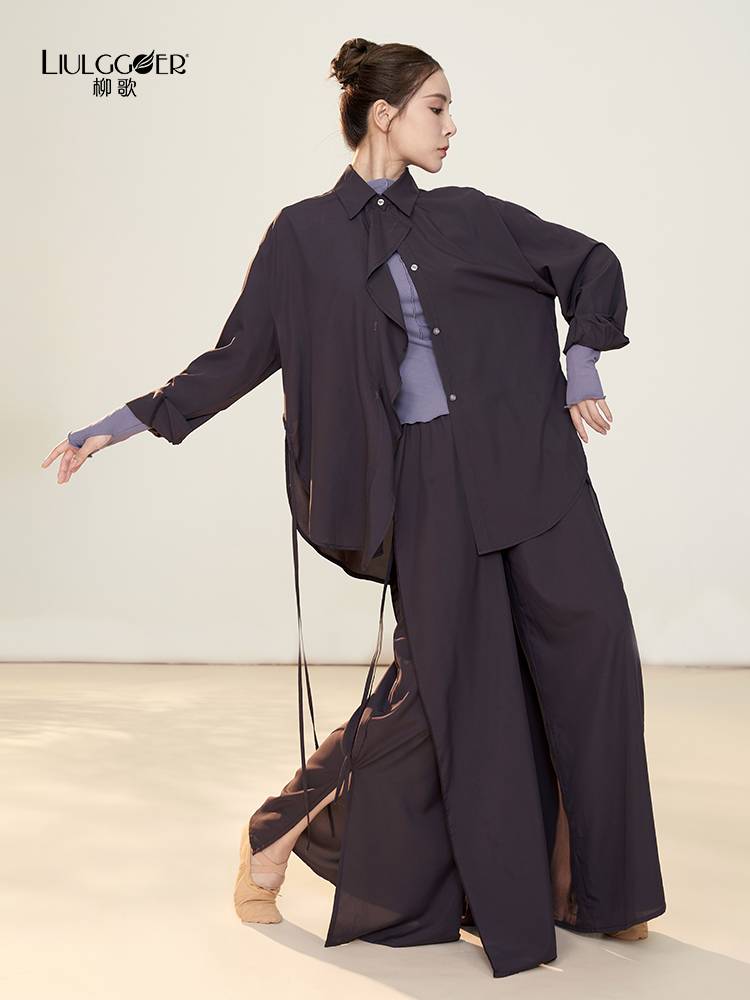 Liu Ge Modern Dance Clothing Loose Clothing, Flower Wide Pants Practice Classical Dance Pants Professional Female Women