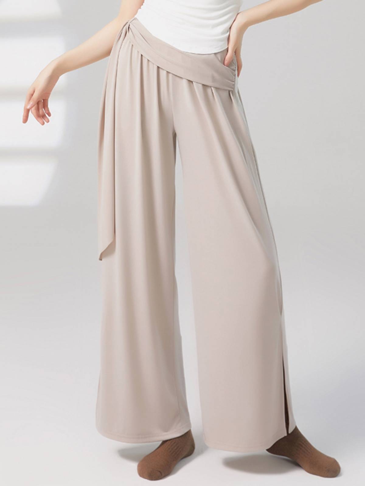 Classical dance exercise pants summer split wide -leg pants Modern Chinese dance clothing elegant dance pants female teacher