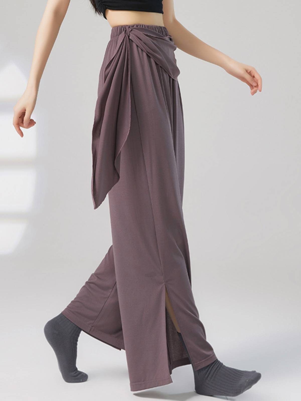 Classical dance exercise pants summer split wide -leg pants Modern Chinese dance clothing elegant dance pants female teacher