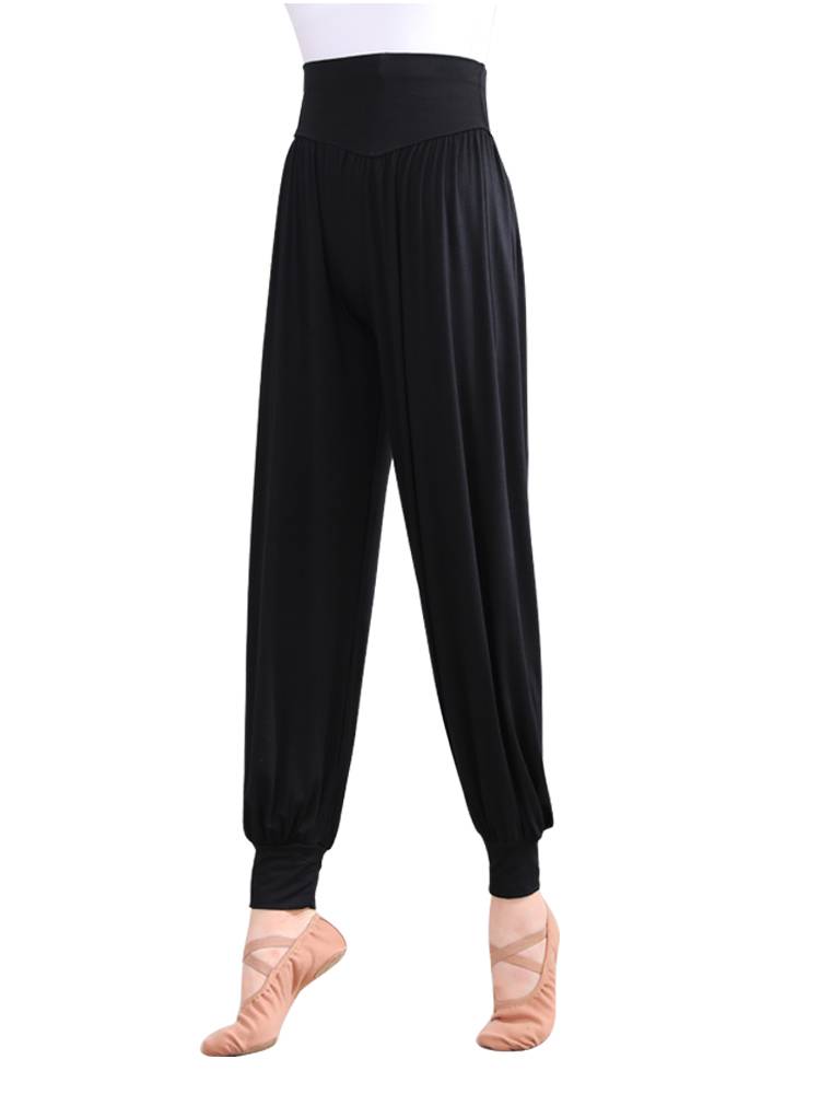 Dance practice clothing female lantern trousers set dancing Modal modern dance -shaped body slim -fitting loose wide -leg pants summer
