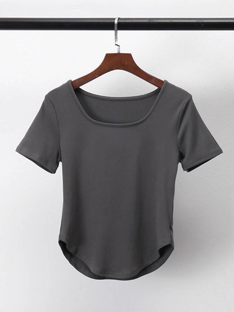 Classical dance exercise girl dance short -sleeved slim slimness Slender modern dance top Chinese dance art test training service