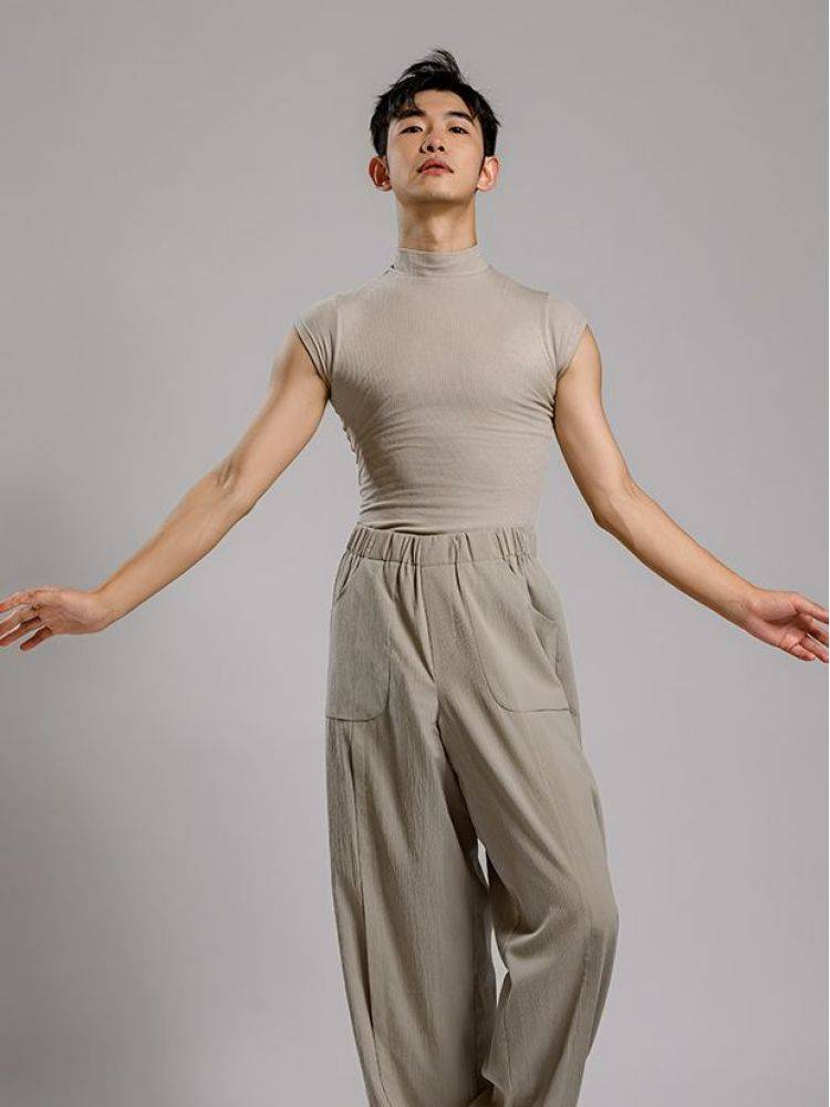 D379 Modern Dance Practice Half -sleeve Thread Tight Performance Dance Dance Classical Dance Top