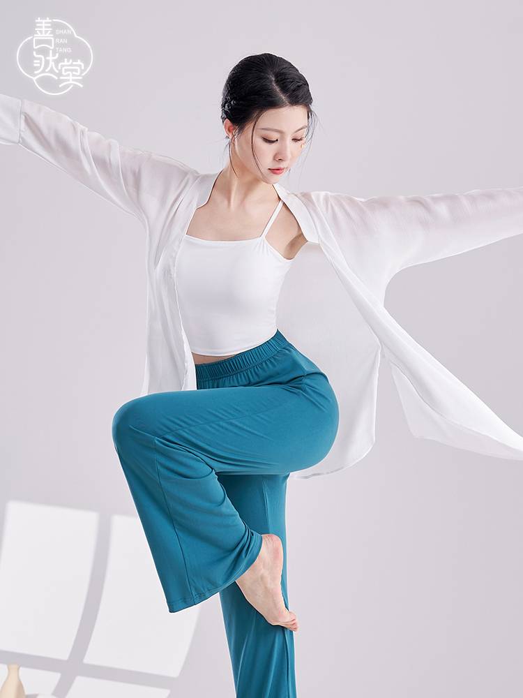 Shan Rantang's new modern dance shirt classical dance exercises long -sleeved loose training suit jazz dance men and women