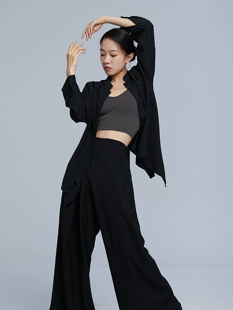 Dance Dance Modern Dance Practice Dance Flower Wide -leg Pants Classical Dance Shirts Flowing Dance Series Loose Professional Dance Pants
