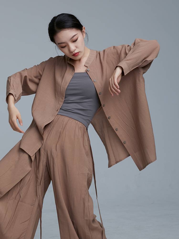 Dance Dance Modern Dance Practice Dance Flower Wide -leg Pants Classical Dance Shirts Flowing Dance Series Loose Professional Dance Pants