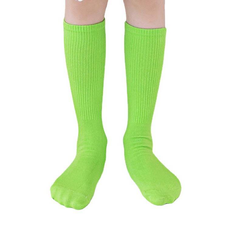 Modern dance socks dance practice socks Child candy color body pure color mid -long female whole cotton elastic floor socks
