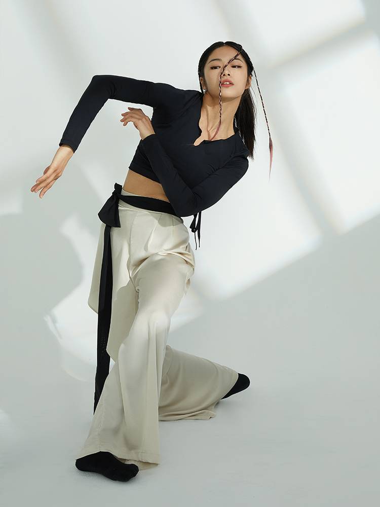 S97 Ice Silk Practice Services Modern Ballet Dance Dance Dance Clothing Women's Set Yoga Tight High waist Bottom Speed