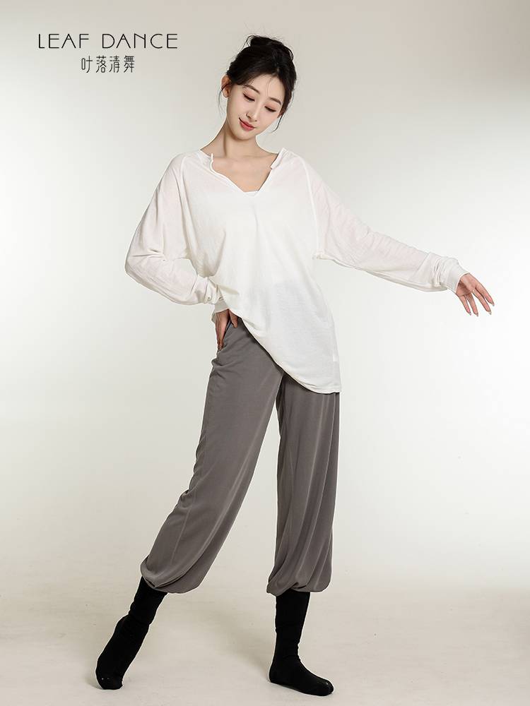 Ye Luoqing Dance Modern Dance Modern Dance Men and Women's Loose Long -sleeved Practice Series Adult Art Examination Classical Dance Foundation Sports