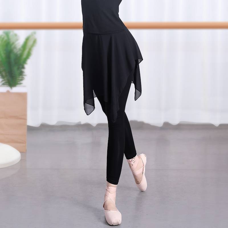 Dance practice clothing women's body training clothing dancing slim Latin modern Chinese Modal chiffon skirt pants