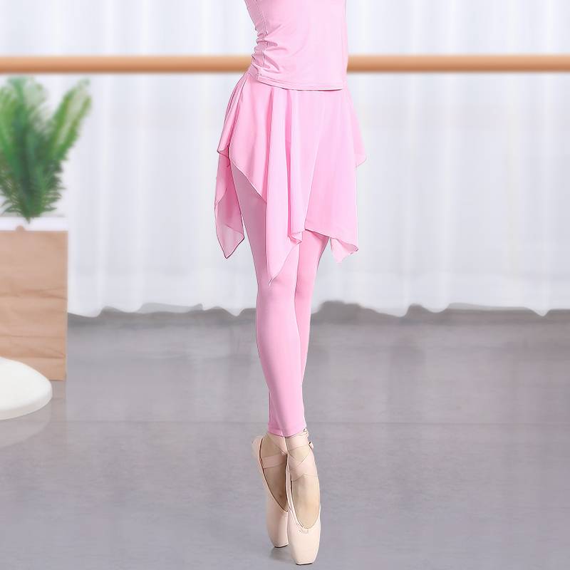 Dance practice clothing women's body training clothing dancing slim Latin modern Chinese Modal chiffon skirt pants