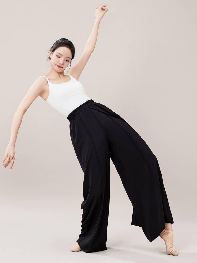One city, one dance classical dance loose ribbon elegant wide leg pants modern dance collection training skills show performance dance pants