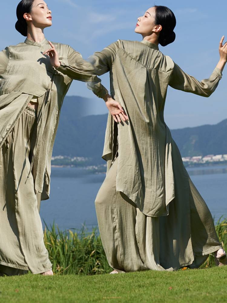 Dance Ruixiang Adult Female Classical Dance Practice Gong Hanfu Improved Chinese Dance Tagoges Loose and Permanent Sleeve Terminal