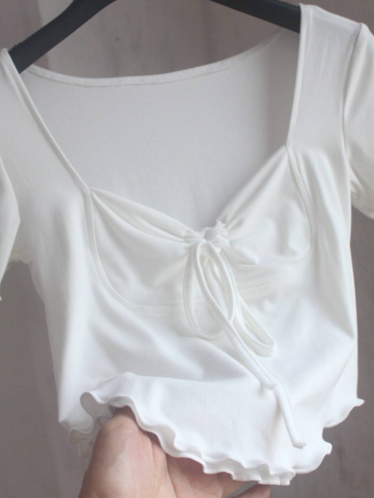 Modern dance shirt is thin women's practice service short -sleeved summer art test dance clothing classical dance clothing shape training suit