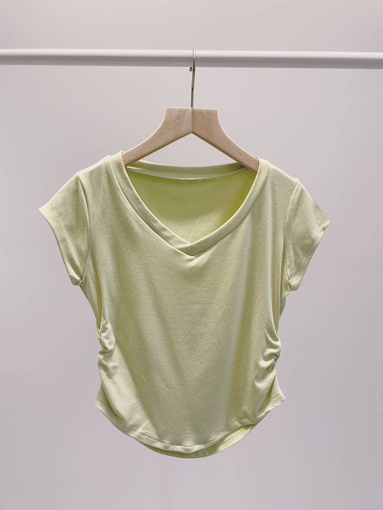V -neck repair dance service short -sleeved classical dance modern dance Chinese dance exercise artistic service
