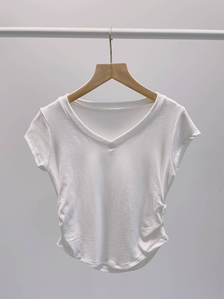 V -neck repair dance service short -sleeved classical dance modern dance Chinese dance exercise artistic service