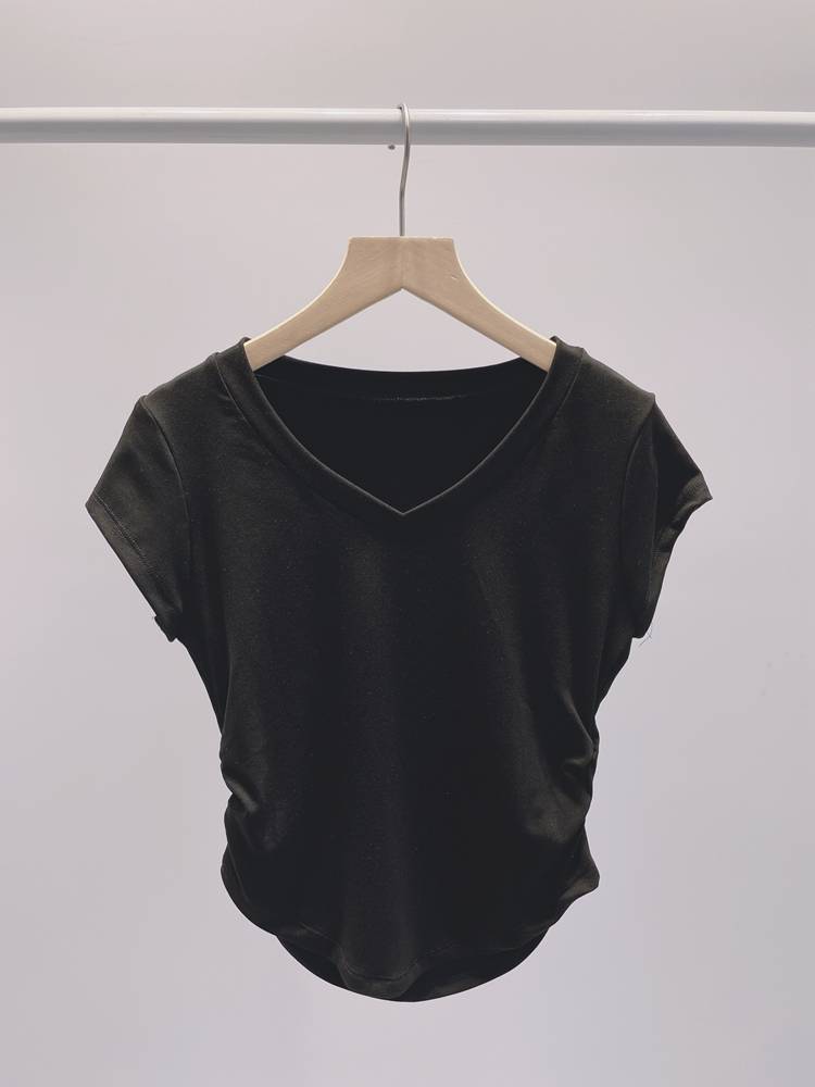 V -neck repair dance service short -sleeved classical dance modern dance Chinese dance exercise artistic service