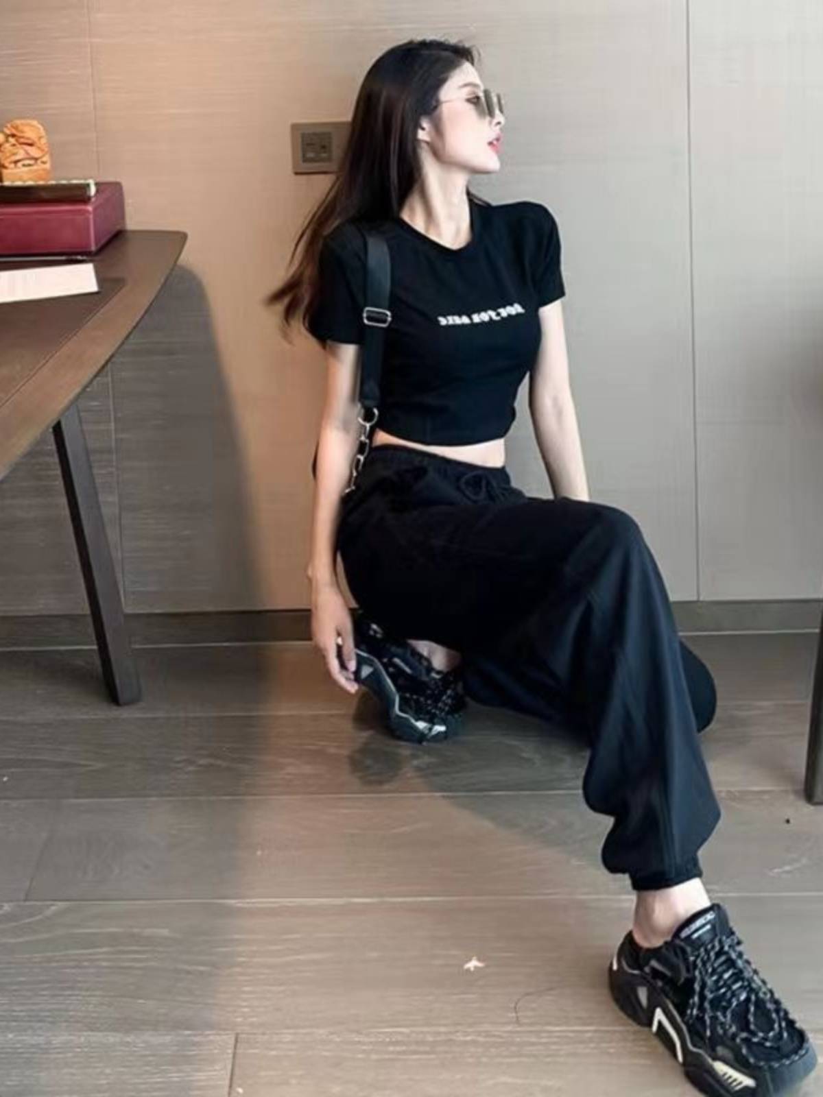 Jazz dance clothing female adult fashionable foreign style hip -hop modern dance frying street fashion sports set summer tide clothing cool