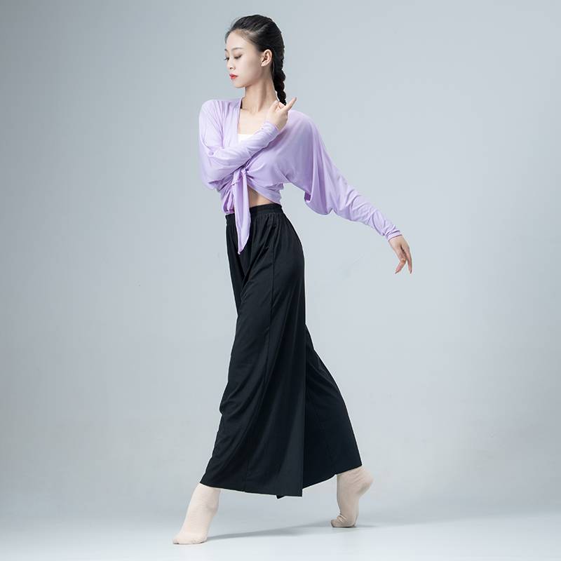 Dance pants Modern dance service wide -legged pants -shaped body female loose Modal classical Chinese dance straight practice pants
