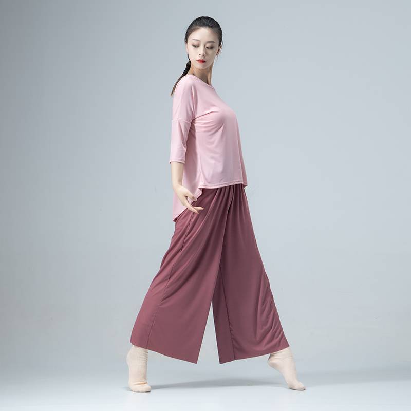 Dance pants Modern dance service wide -legged pants -shaped body female loose Modal classical Chinese dance straight practice pants