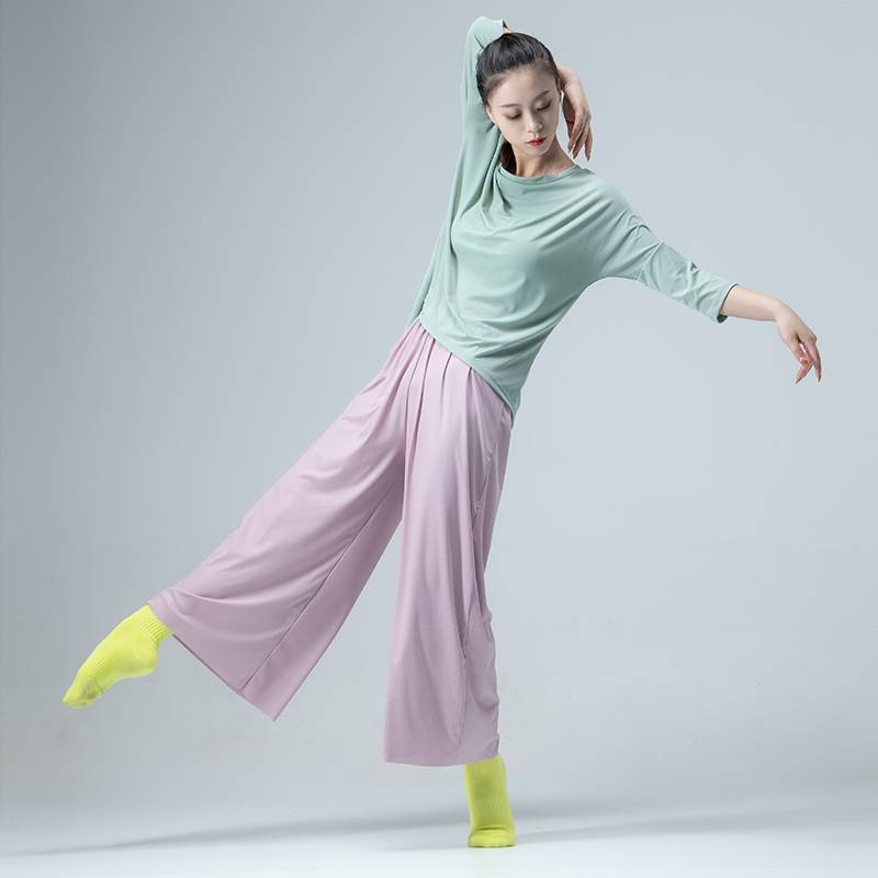 Dance pants Modern dance service wide -legged pants -shaped body female loose Modal classical Chinese dance straight practice pants