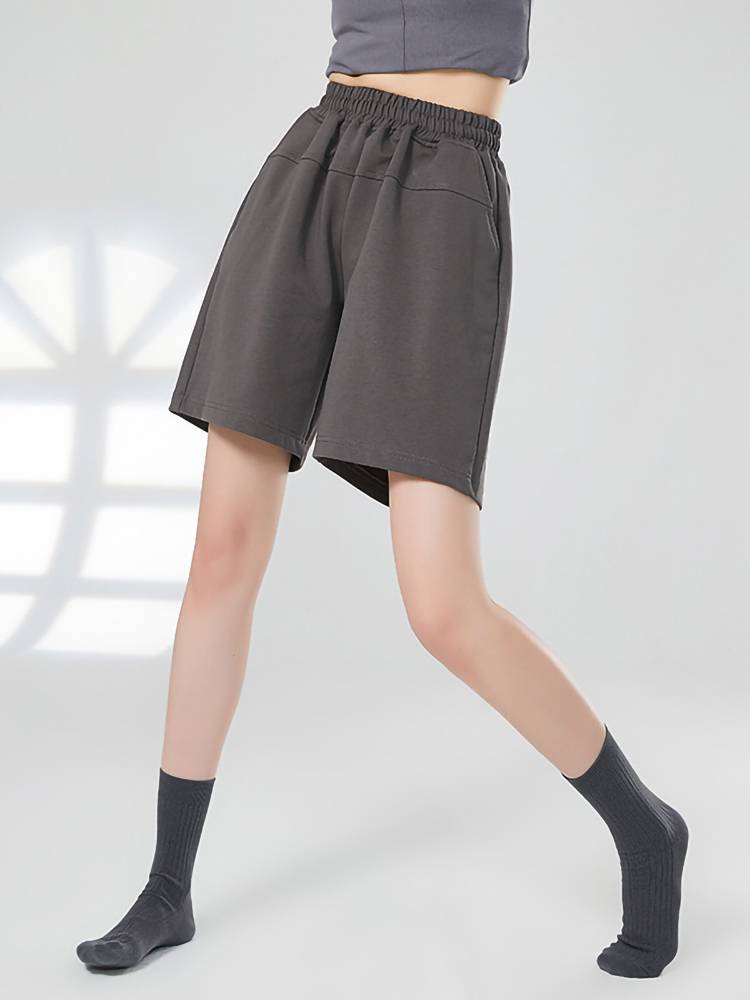 Modern dance summer new female dance pants shorts, high waist wide -leg pants pants leisure training dance pants