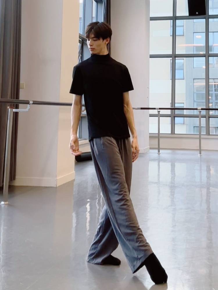 Modern dance pants men's and women's same adult body practice pants summer 2024 new classical dance straight wide -leg pants