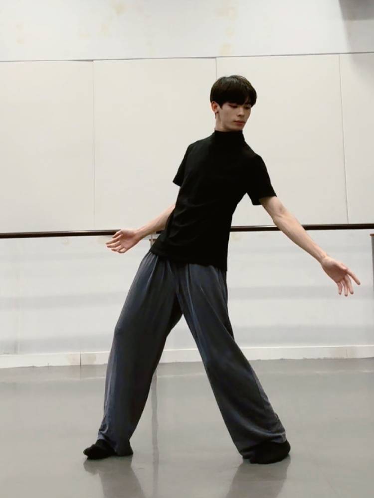 Modern dance pants men's and women's same adult body practice pants summer 2024 new classical dance straight wide -leg pants
