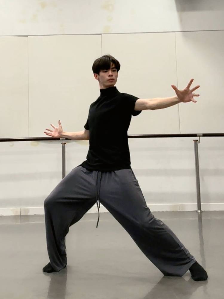 Modern dance pants men's and women's same adult body practice pants summer 2024 new classical dance straight wide -leg pants