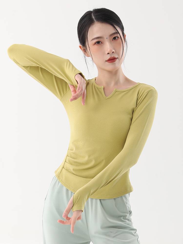 Modern dance exercise service female adult top professional dance service short -sleeved Chinese classical dance set finger clothes training suit
