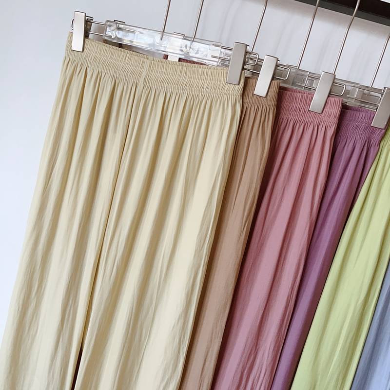 Modern dance ice silk dance pants female summer loose and thin leg pants elegant body straight pants classical dance exercise pants