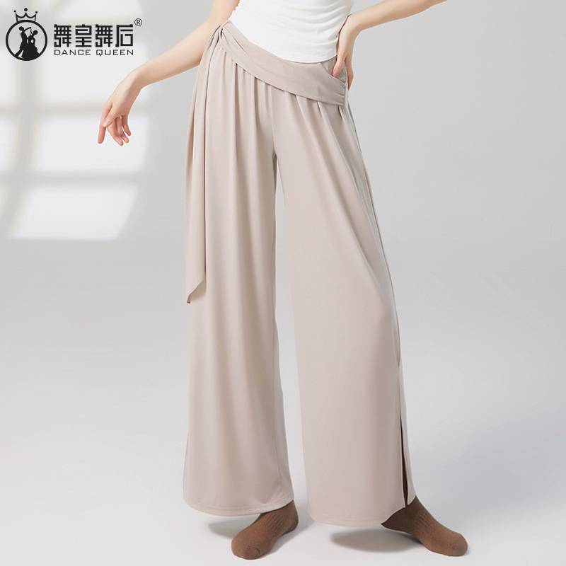 2024 Classical Dance Pants Summer New Smille Wide -leg Pants Modern Chinese Dance Clothing Pants Pants Woman