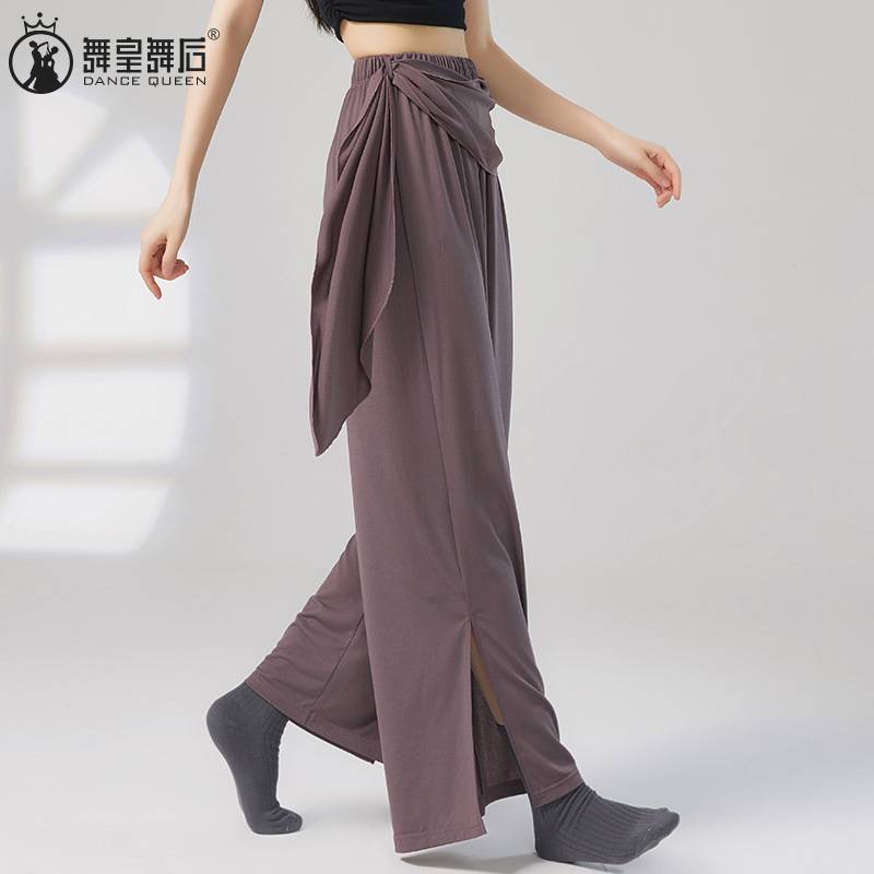 2024 Classical Dance Pants Summer New Smille Wide -leg Pants Modern Chinese Dance Clothing Pants Pants Woman