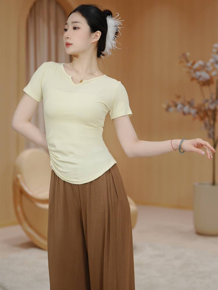 Dance service female practice shirt short sleeves in summer adults can wear modern Chinese classical dancing women's new models
