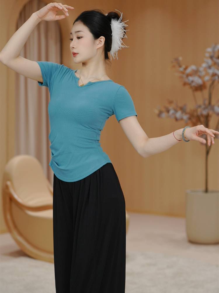 Dance service female practice shirt short sleeves in summer adults can wear modern Chinese classical dancing women's new models