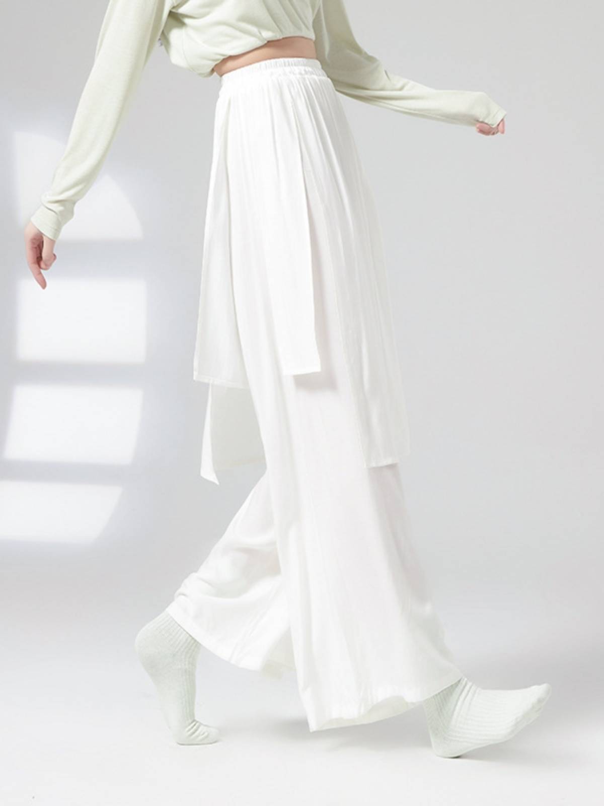 Modern dance pants, elegant wide leg pants loose Chinese dance pants new body practice service teacher class