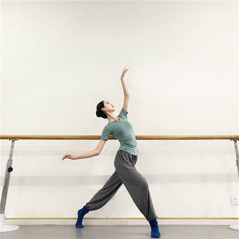 Modern dance exercise dance pants dance pants men's and women's same high -waisted beam pants collected radish pants lantern pants yoga pants