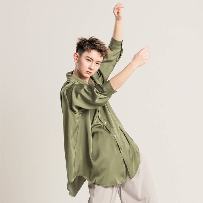 Modern dance shirt practice service men's and women's loose tops, elegant long -sleeved shirt classical dance performance clothing