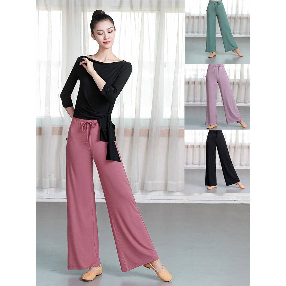 Spring and summer new Modal loose dance wide -leg pants practice service women's clothing Chinese classical modern dance clothing