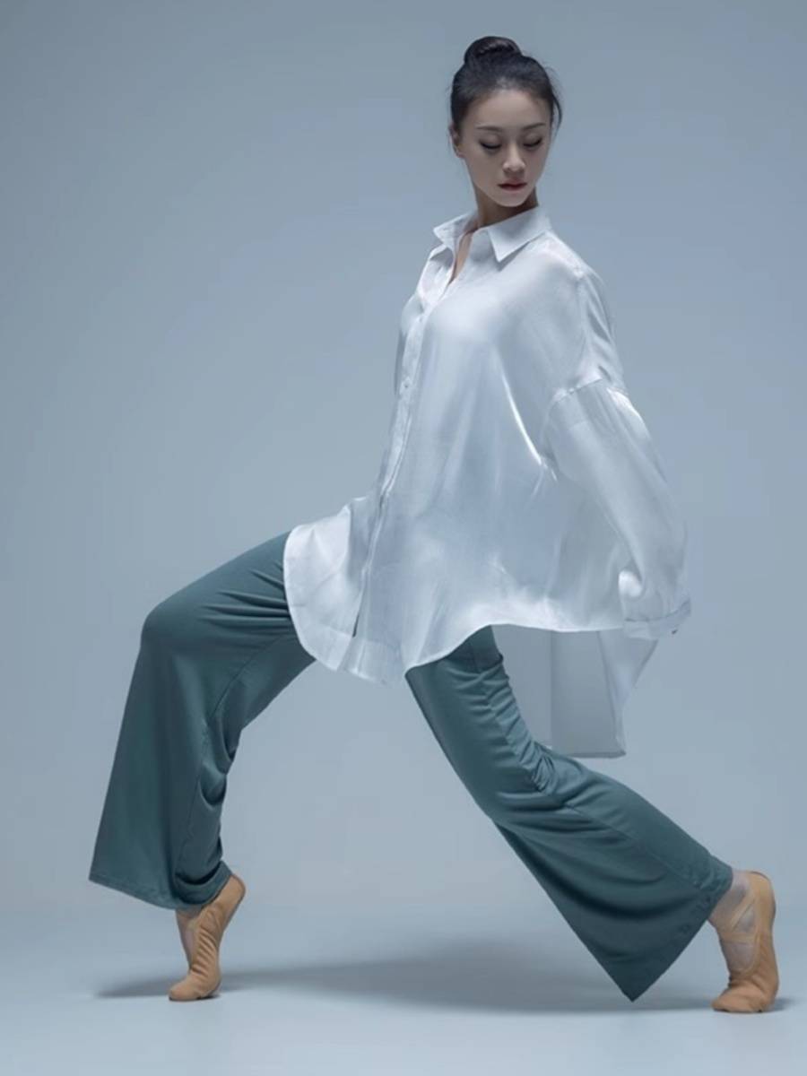 Modern dance pants straight pants dance dance clothes, Chinese dance shape, elegant wide leg pants classical dance exercises