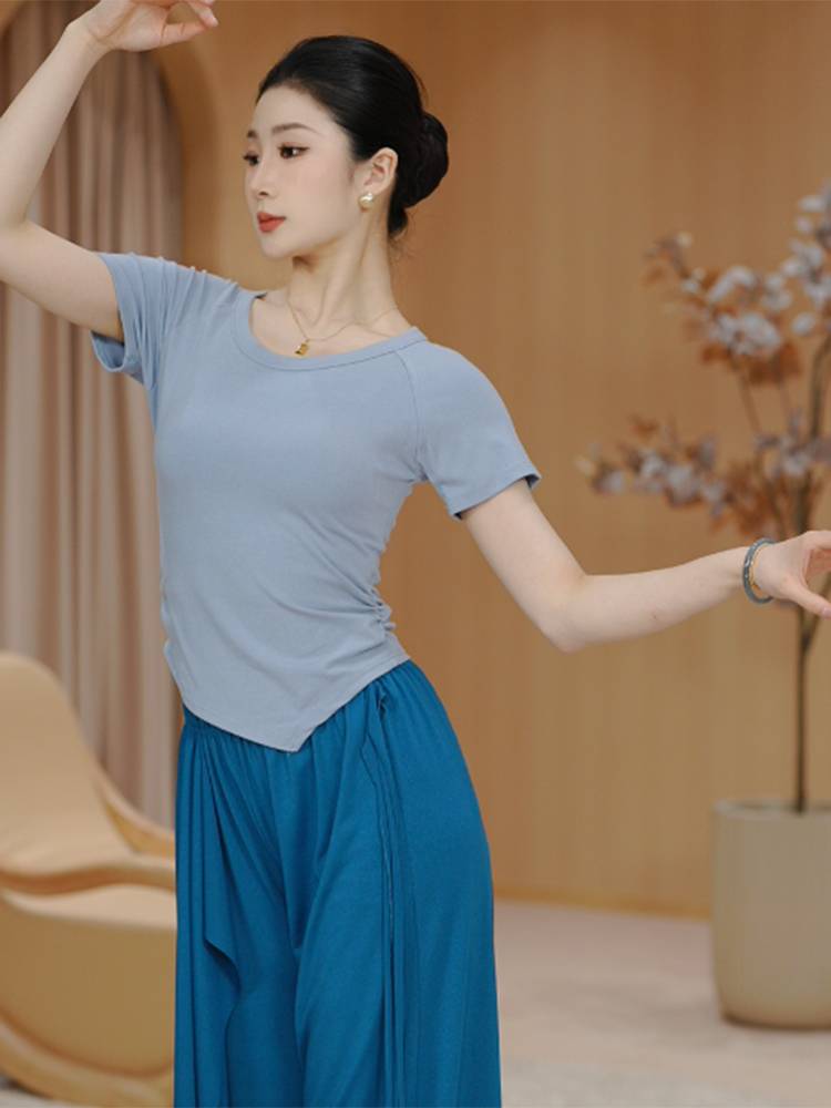 Modern dance service female practicing adult body top tops Daily summer thin models thin dance special short -sleeved new models