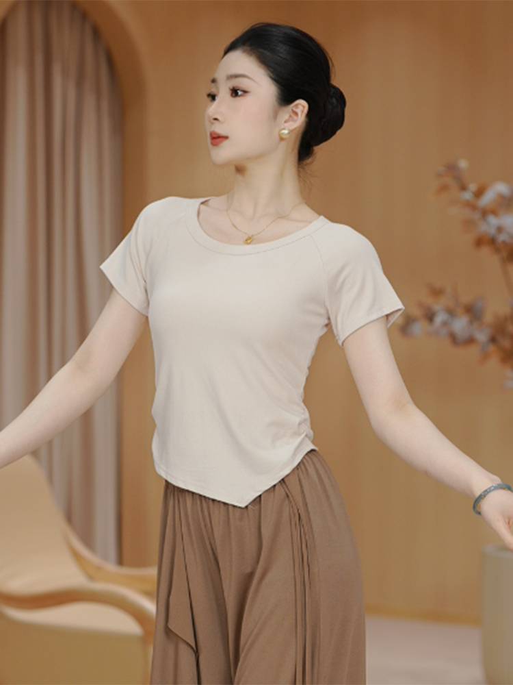 Modern dance service female practicing adult body top tops Daily summer thin models thin dance special short -sleeved new models